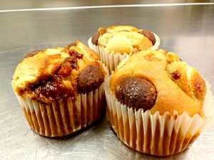 muffins chocolat coeur caramel